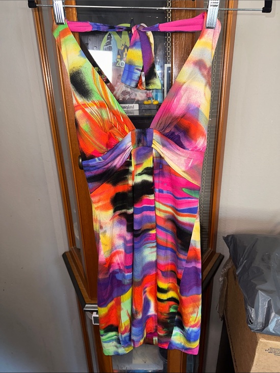 Cache Dresses & Skirts - Vibrant Multicolor Tie-Back Sundress